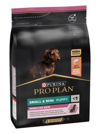 purina pro plan puppy small & mini sensitive skin salmon для щенков мелких пород с лососем 3 кг