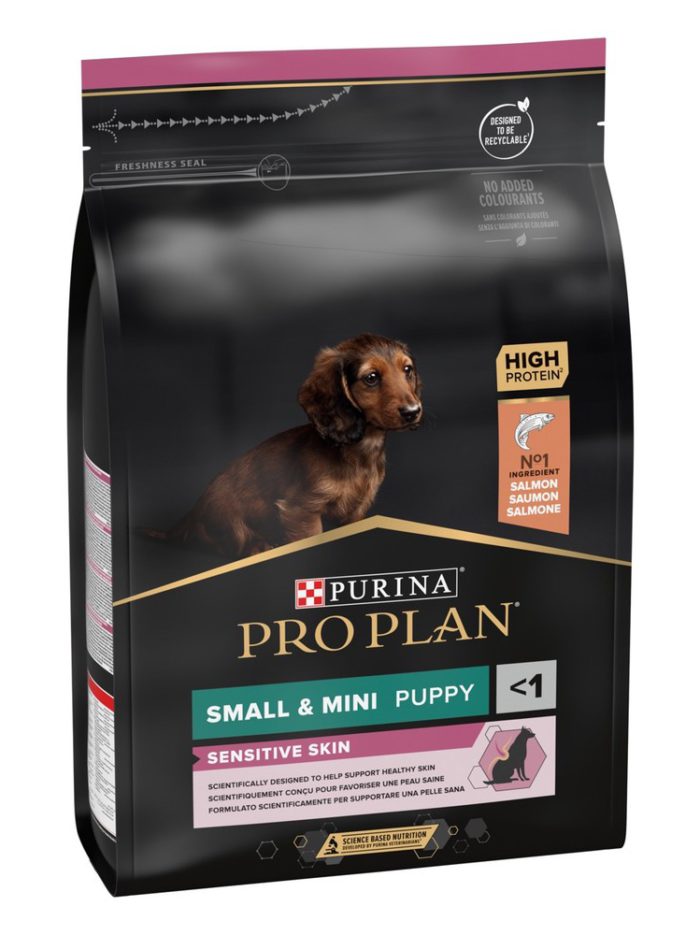 purina pro plan puppy small & mini sensitive skin salmon для щенков мелких пород с лососем 3 кг