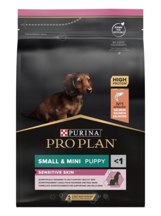 purina pro plan puppy small & mini sensitive skin salmon для щенков мелких пород с лососем 3 кг