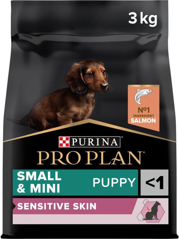 purina pro plan puppy small & mini sensitive skin salmon для щенков мелких пород с лососем 3 кг