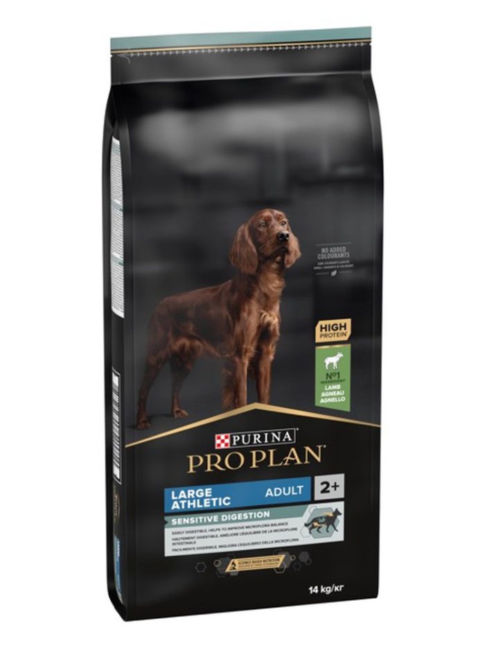 purina pro plan dog adult large athletic sensitive digestion lamb для собак с ягненком 14 кг
