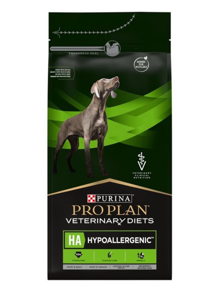 purina veterinary diets ha hypoallergenic canine для собак при пищевой аллергии с курицей 1.3 кг