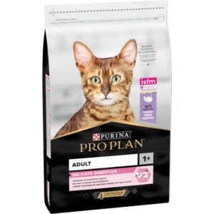 purina pro plan cat adult delicate digestion turkey для кошек c индейкой 400 г