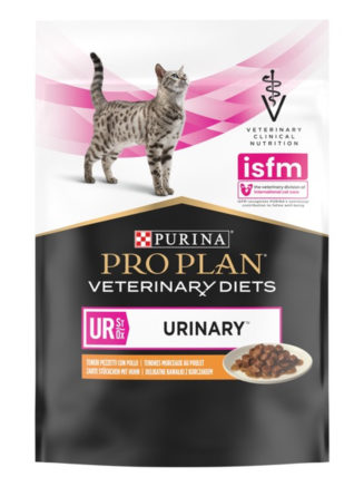 purina veterinary diets ur urinary feline для кошек с курицей 10х80 г