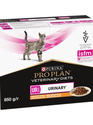 purina veterinary diets ur urinary feline для кошек с курицей 80 г