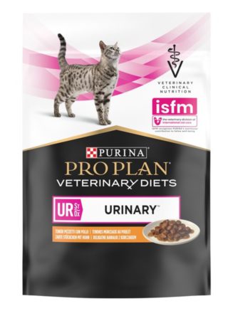 purina veterinary diets ur urinary feline для кошек с курицей 80 г