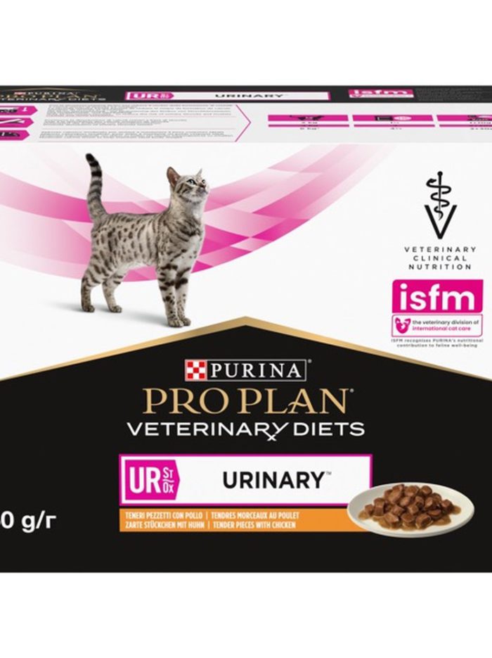 purina veterinary diets ur urinary feline для кошек с курицей 80 г