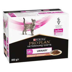 purina veterinary diets ur urinary feline в подливке с лососем для кошек 10х80 г