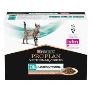 purina veterinary diets en gastrointestinal feline в подливке с лососем для кошек 80 г