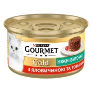 gourmet gold Нежные биточки для кошек с говядиной и томатами 24x85 г