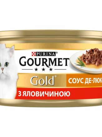 gourmet gold Кусочки для кошек с говядиной в соусе 24x85 г