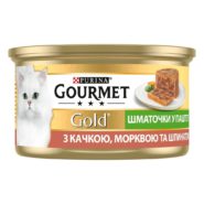 gourmet gold для кошек паштет с уткой, морковью и шпинатом 24x85 г