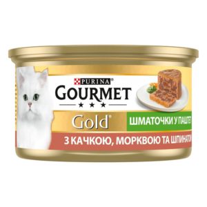 gourmet gold для кошек паштет с уткой, морковью и шпинатом 24x85 г