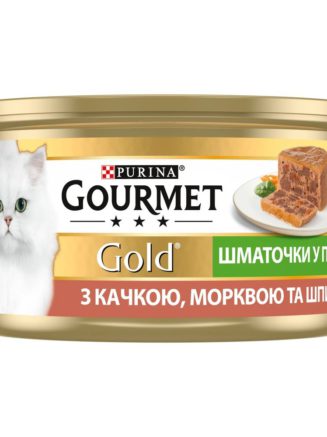 gourmet gold для кошек паштет с уткой, морковью и шпинатом 24x85 г