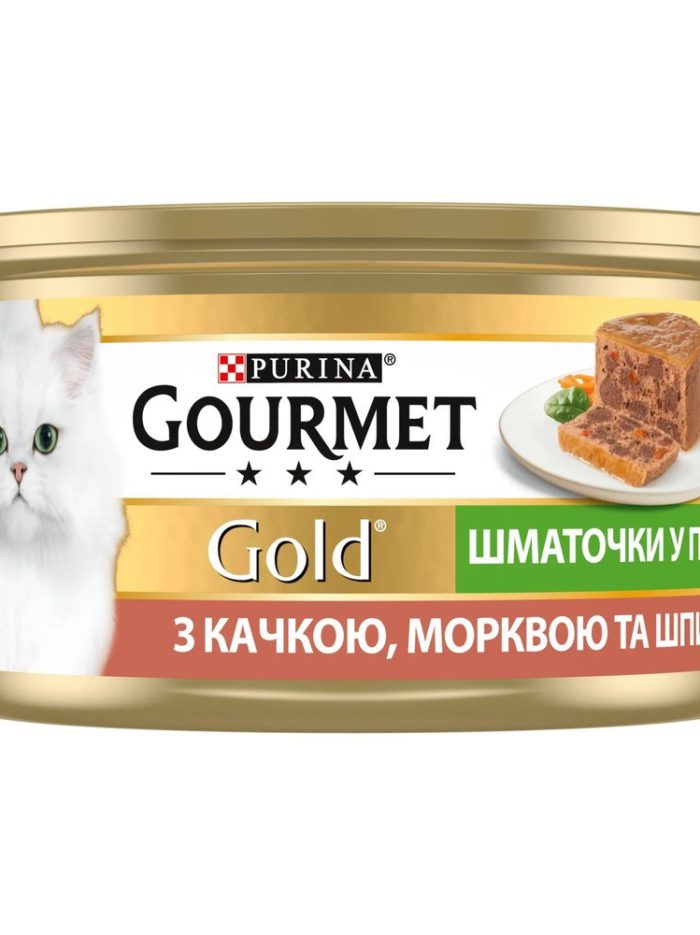 gourmet gold для кошек паштет с уткой, морковью и шпинатом 24x85 г