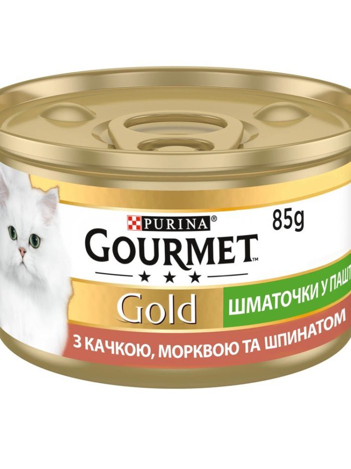 gourmet gold для кошек паштет с уткой, морковью и шпинатом 24x85 г