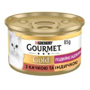 gourmet gold для кошек с уткой и индейкой, кусочки в подливе 24x85 г
