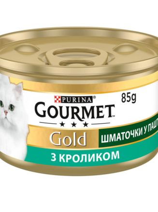 gourmet gold для кошек с кроликом, кусочки в паштете 24x85 г