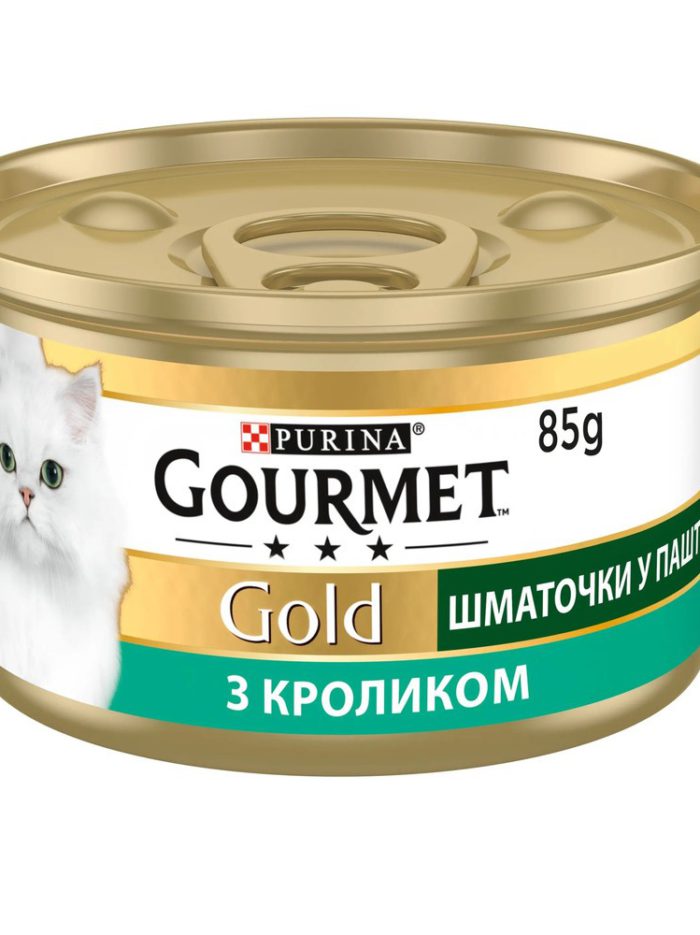 gourmet gold для кошек с кроликом, кусочки в паштете 24x85 г