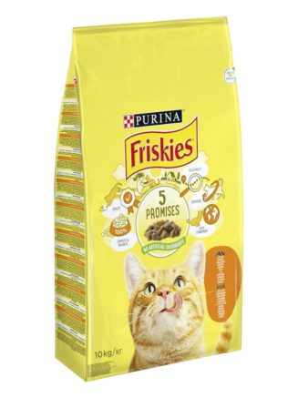 purina friskies для кошек с курицей и овощами 10 кг
