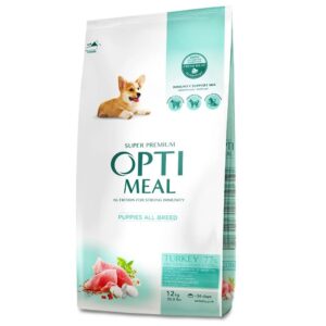 optimeal puppies для щенков с индейкой 12 кг
