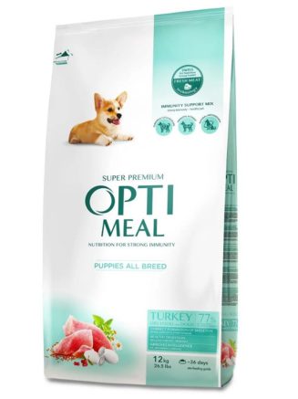 optimeal puppies для щенков с индейкой 12 кг