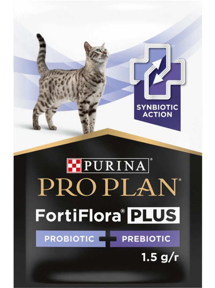 purina veterinary diets fortiflora plus пробиотик с пребиотиком для кошек и котят 30х1г