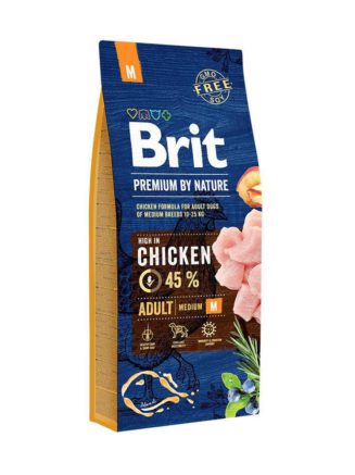 brit premium adult medium m для собак c курицей 8 кг