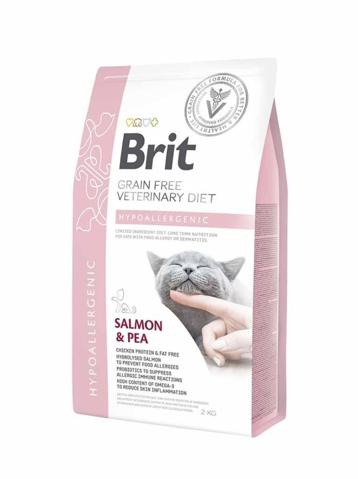 brit vd cat hypoallergenic для кошек с лососем 400 г