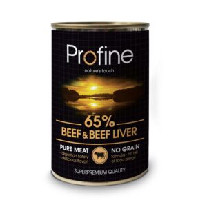 Влажный корм profine beef and liver для собак с говядиной и говяжьей печенью 400 г
