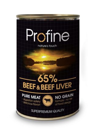 Влажный корм profine beef and liver для собак с говядиной и говяжьей печенью 400 г