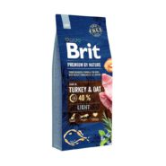 brit premium light для собак с индейкой 15 кг