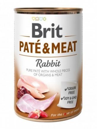 brit pate meat dog для собак паштет с кроликом 400 г