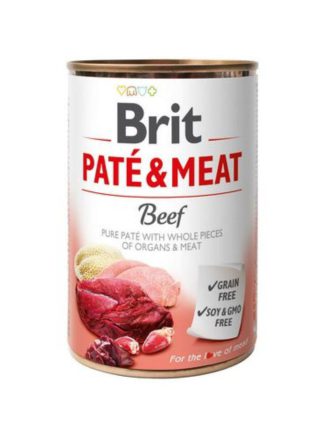 brit pate meat dog для собак паштет с говядиной 400 г