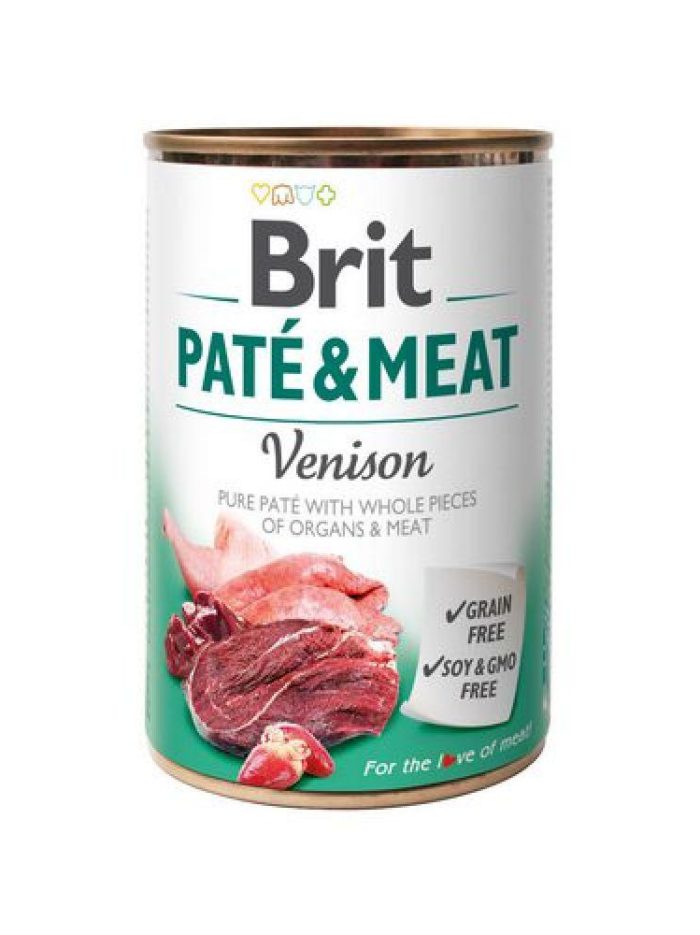 brit pate meat dog для собак паштет с олениной 400 г