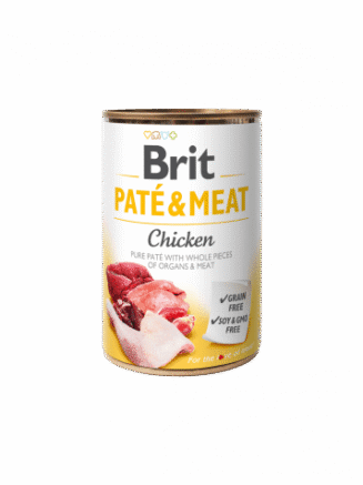 brit pate meat dog для собак паштет с курицей 400 г