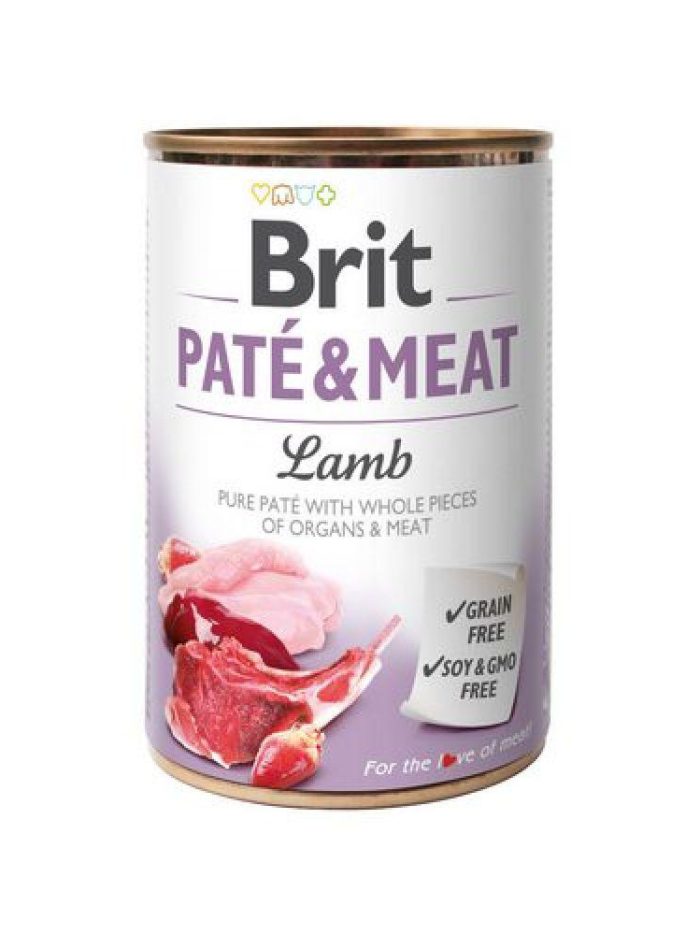 brit pate meat dog для собак паштет с ягненком 400 г