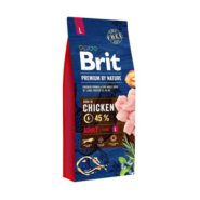 brit premium large l для собак крупных пород с курицей 15 кг