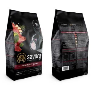 savory small breed turkey&lamb для собак малых пород с ягненком 3 кг