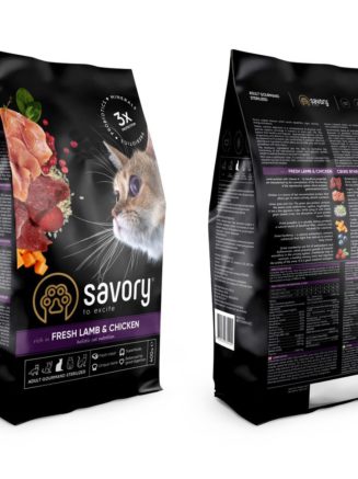 savory sterilised lamb chicken для стерилизованных кошек с ягненком 400 г