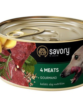 savory dog gourmand 4 meats для собак 4 мяса 200 г
