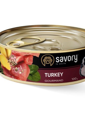 savory dog gourmand turkey для собак с индейкой 100 г