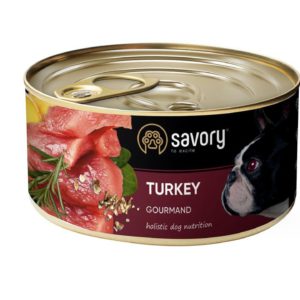 savory dog gourmand turkey для собак с индейкой 200 г