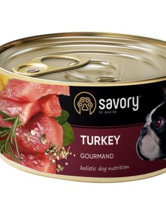 savory dog gourmand turkey для собак с индейкой 200 г