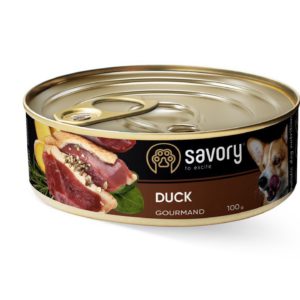 savory dog gourmand duck для собак с уткой 100 г