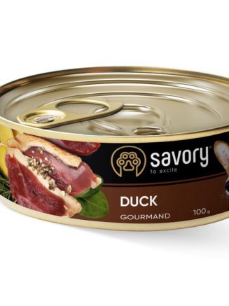 savory dog gourmand duck для собак с уткой 100 г
