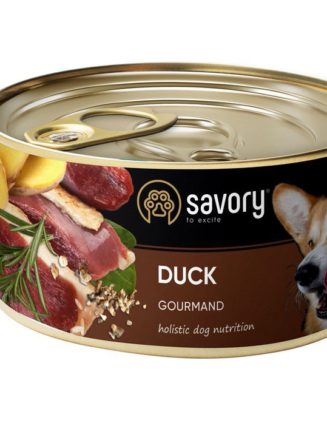 savory dog gourmand duck для собак с уткой 200 г