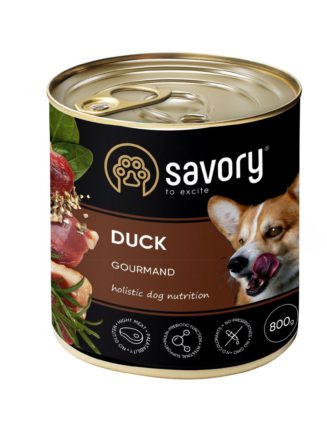 savory dog gourmand duck для собак с уткой 800 г