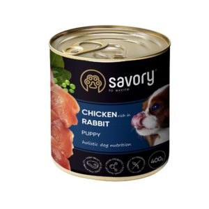 savory dog all breeds puppy rabbit chicken для щенков с курицей и кроликом 400 г