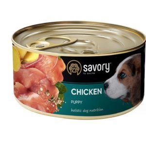 savory dog all breeds puppy chicken для щенков с курицей 200 г